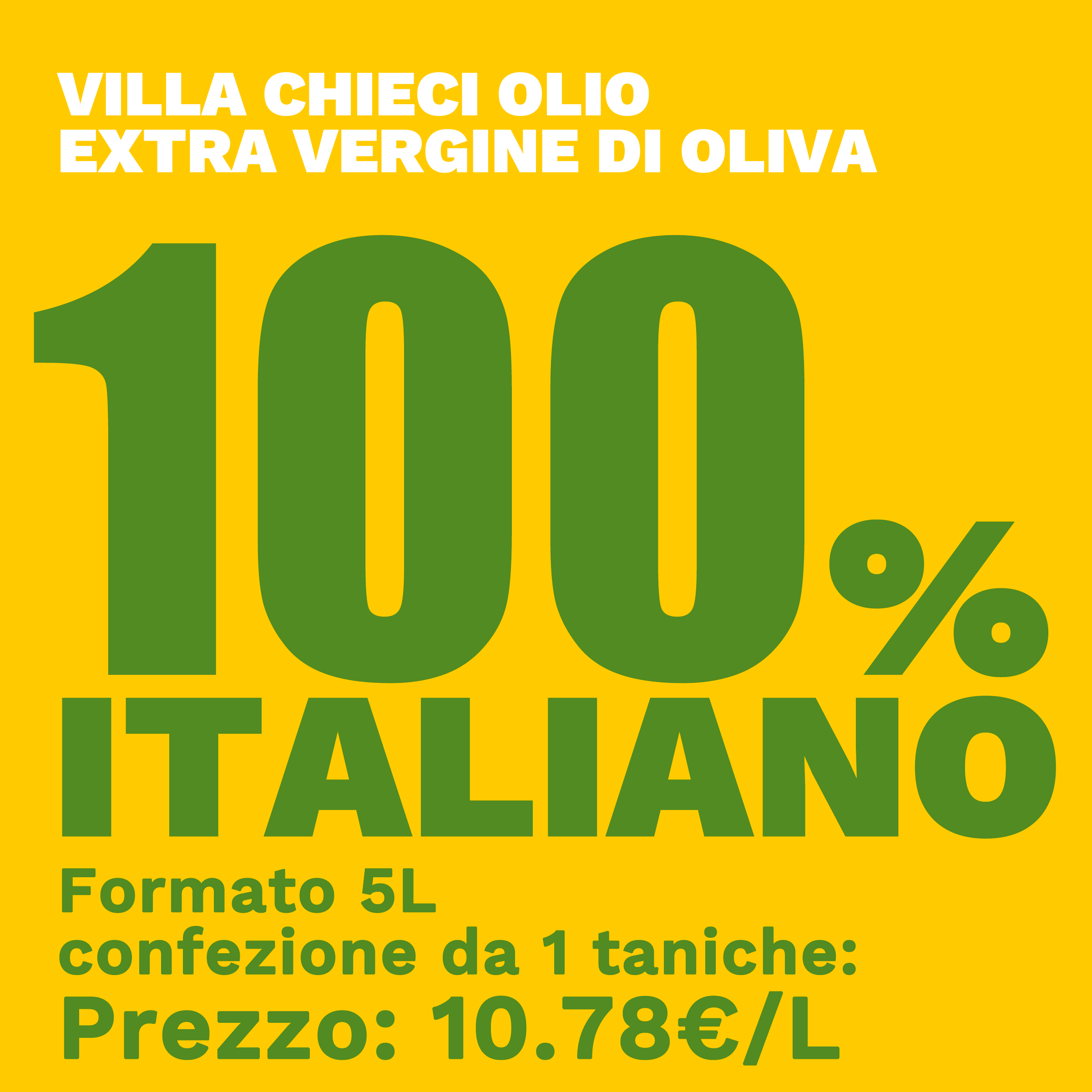 Olio extravergine di oliva non filtrato 5L – 100% Italia
