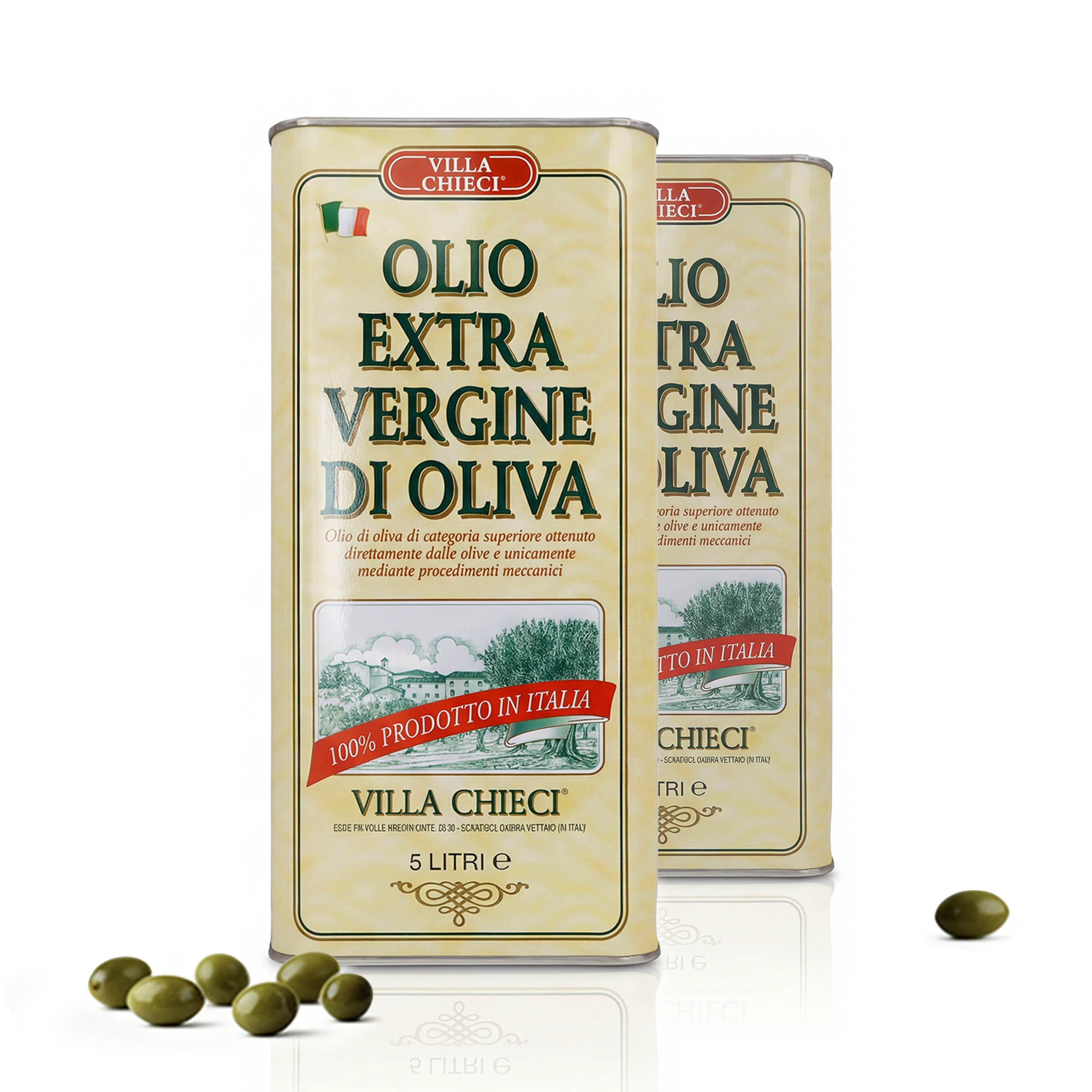 Olio extravergine di oliva non filtrato 5L 100% Italia * 2 bottiglie