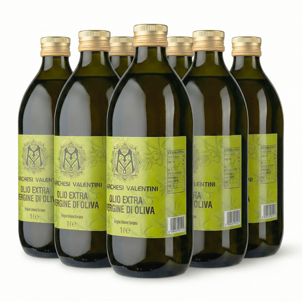 Marchesi Valentini Olio Extravergine di Oliva 1L × 40 Bottiglie in Vetro