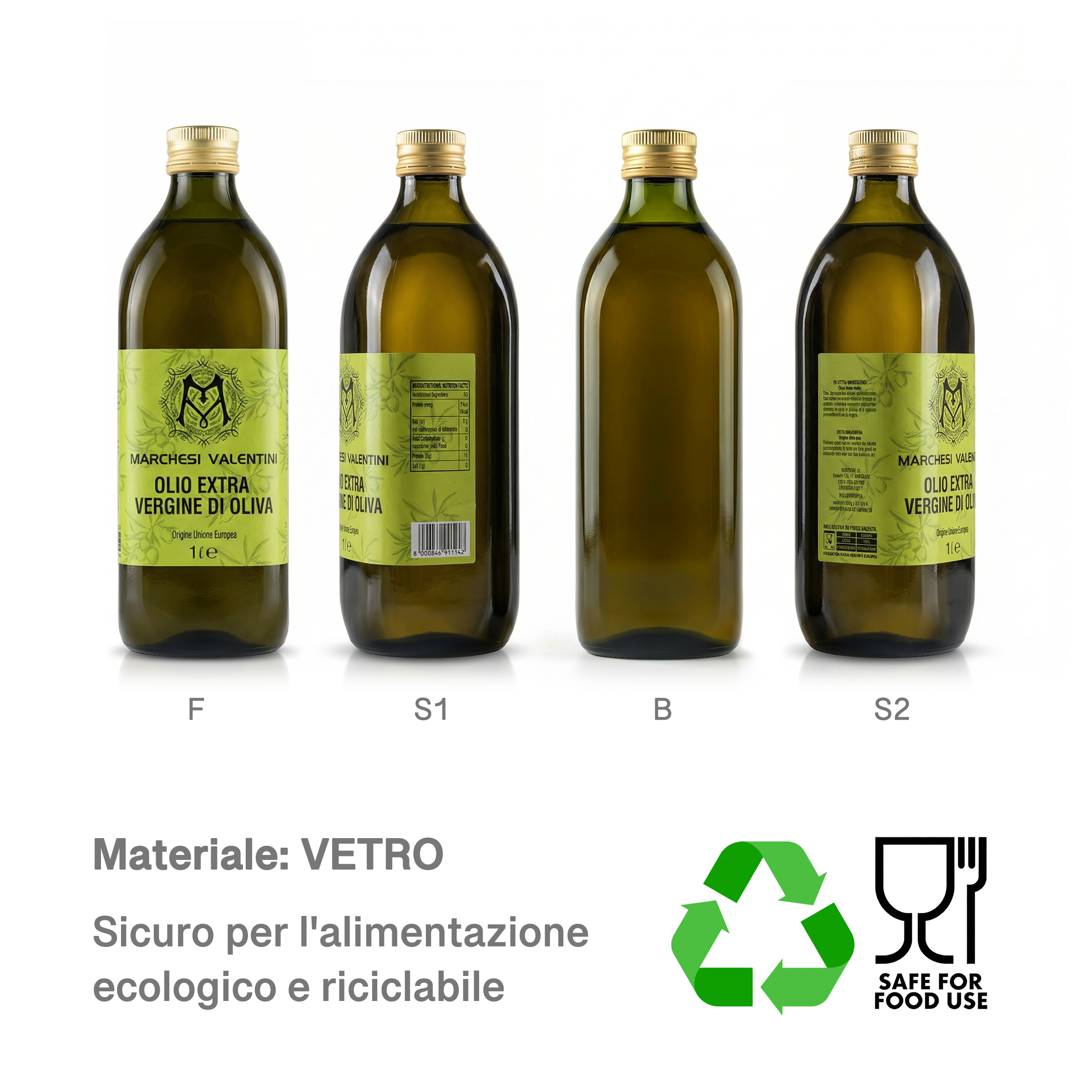 Marchesi Valentini Olio extravergine di oliva 1L Imbottigliato in vetro