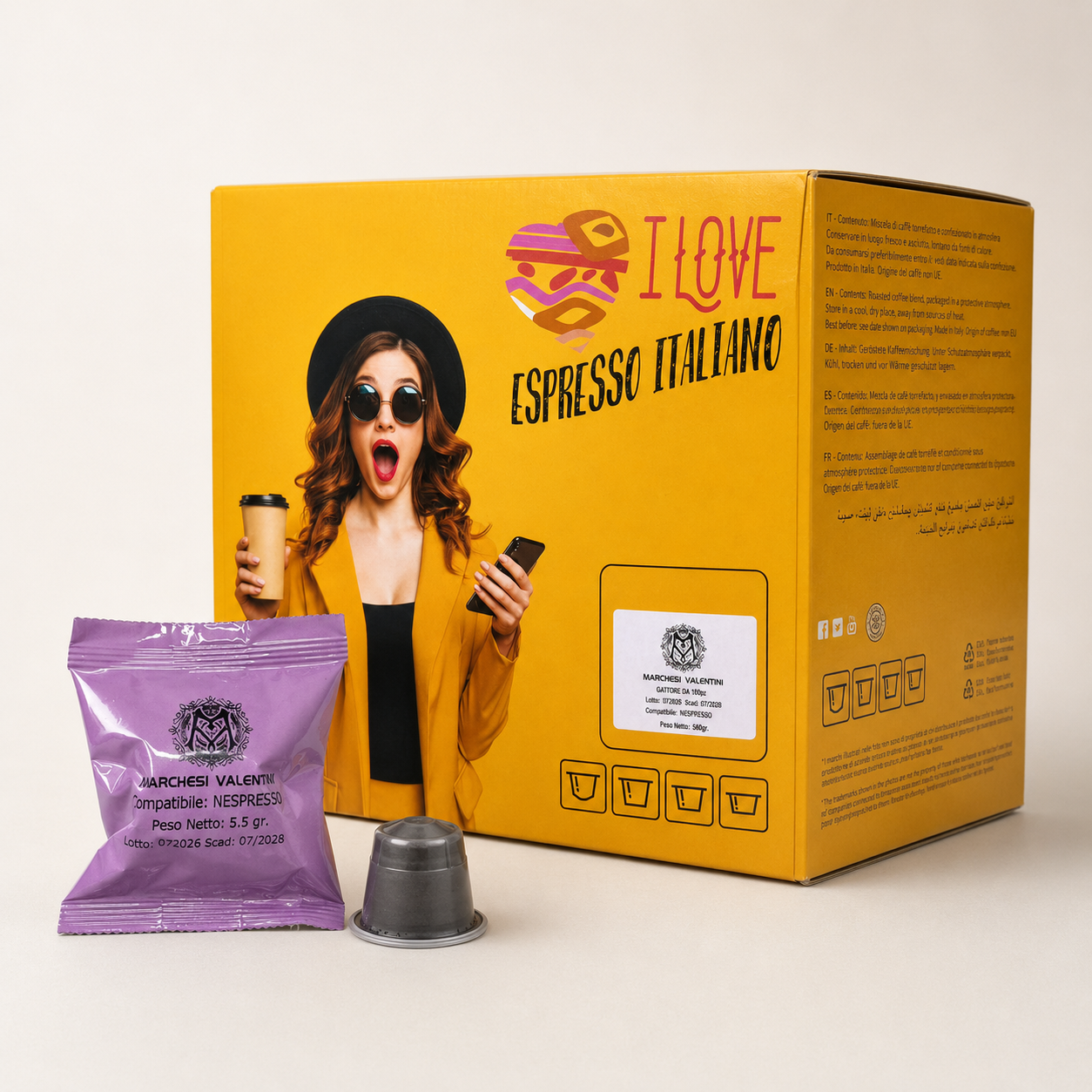 Marchesi Valentini 100 Capsule Compatibili Nespresso