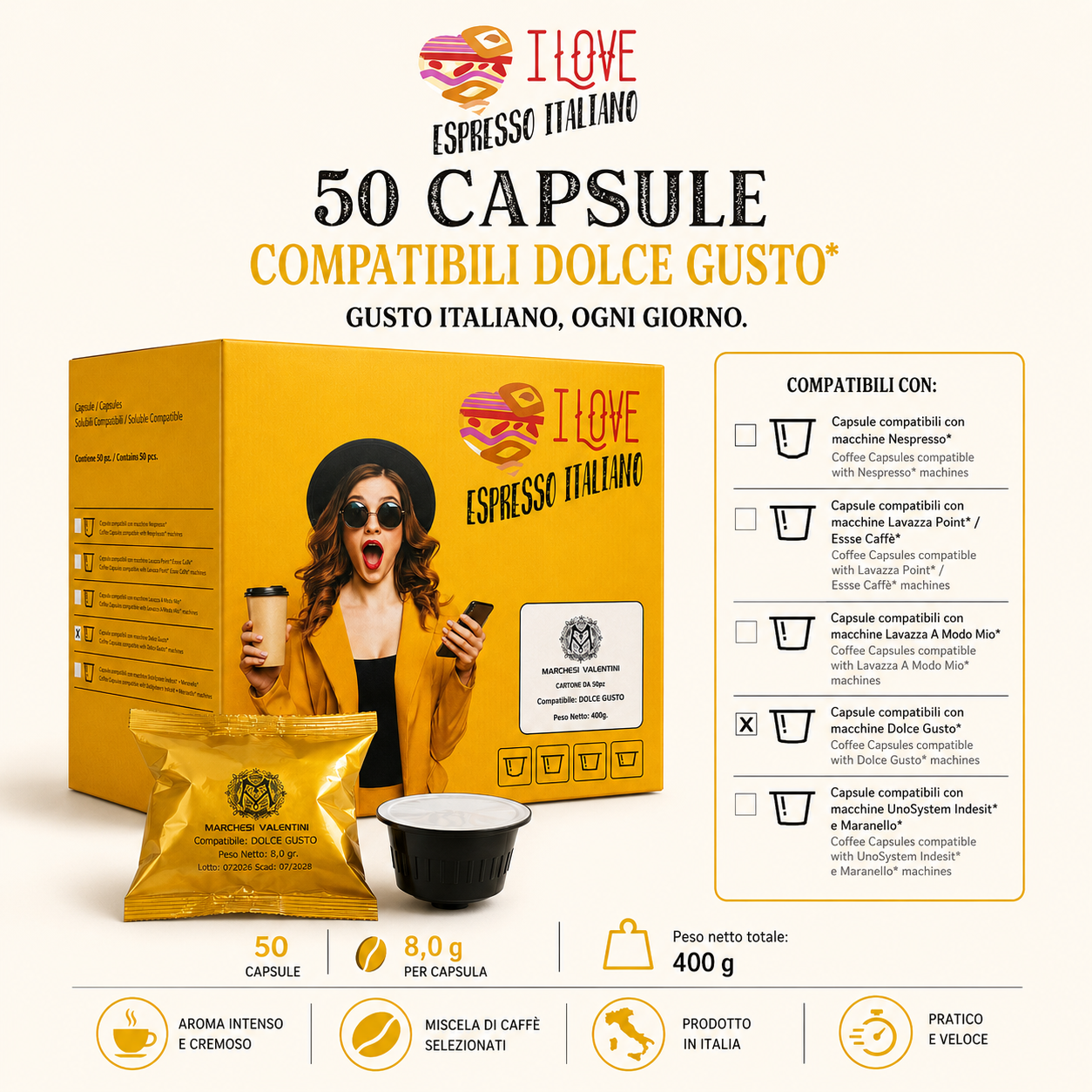 Marchesi Valentini Caffè Compatibili Dolce Gusto