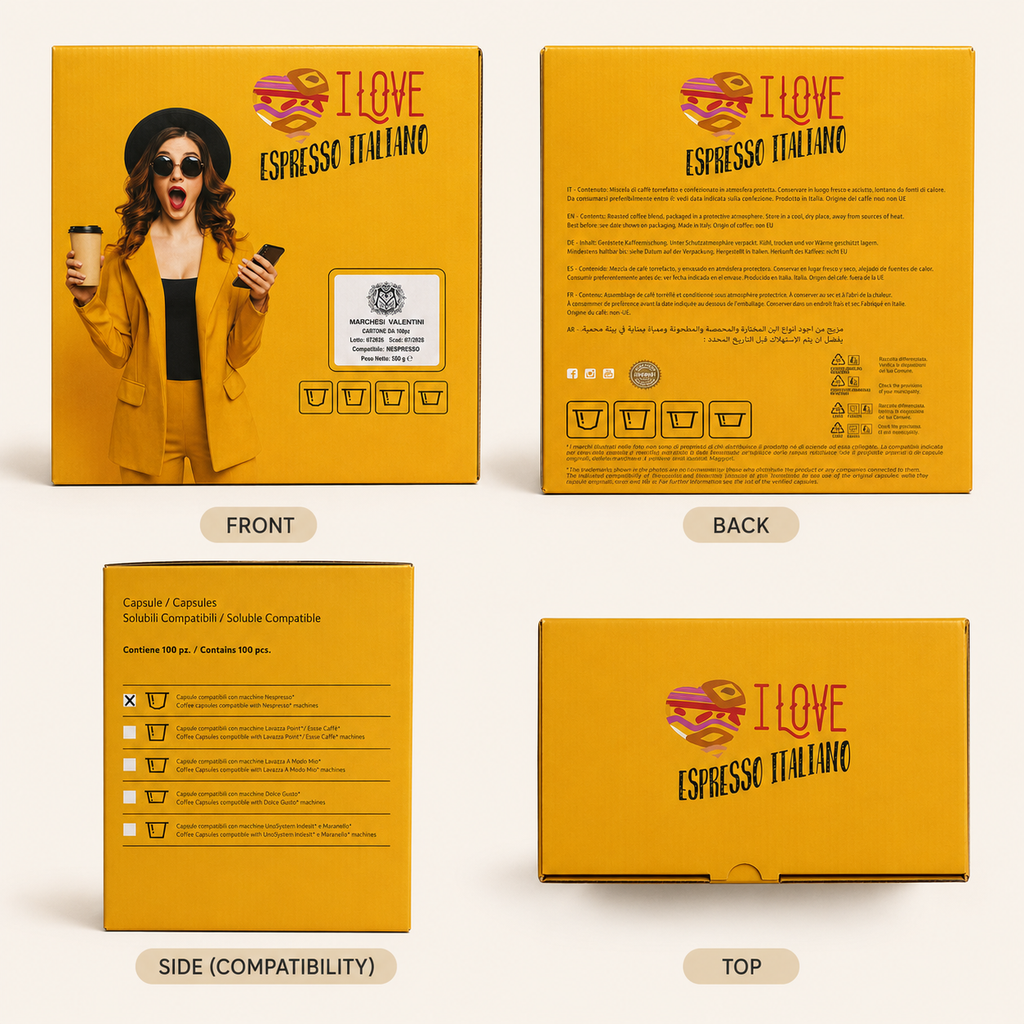 Marchesi Valentini 100 Capsule Compatibili Nespresso